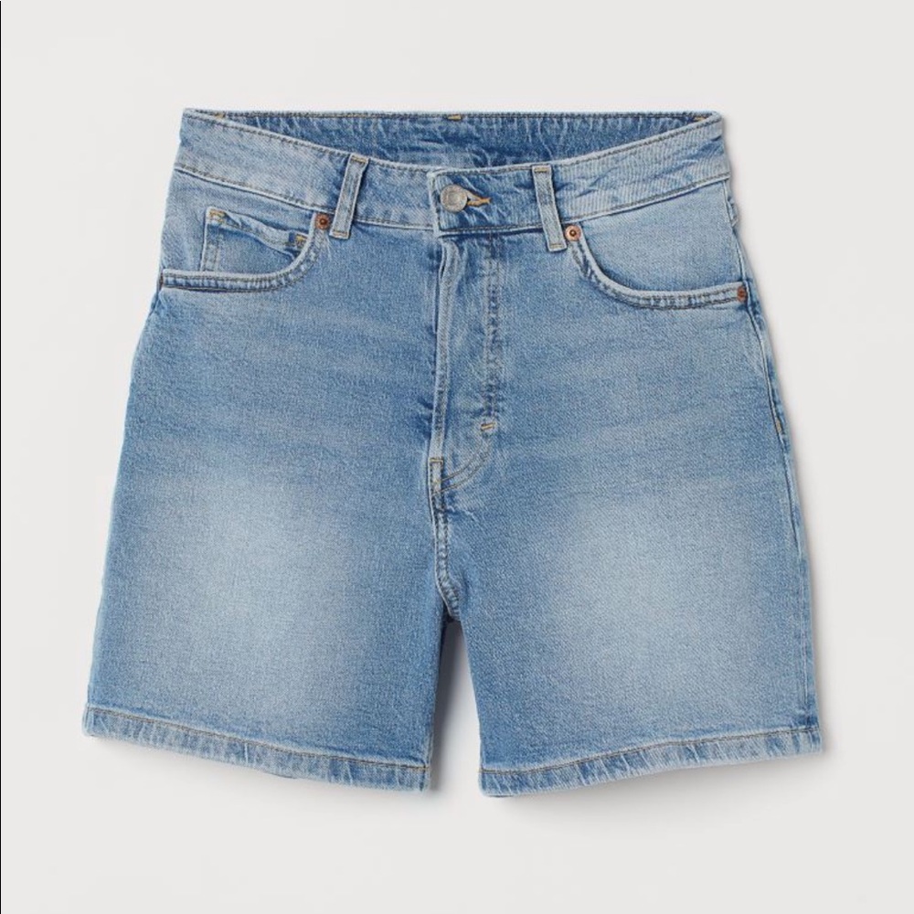 H & M Single Cuff Denim Shorts